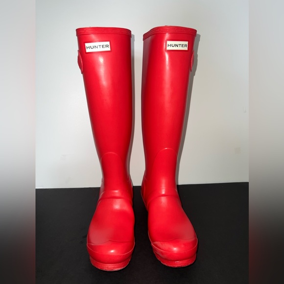 RARE COLOR Women’s HUNTER Original Tall Matte Boots with racer stripe on back💗 - Picture 11 of 12